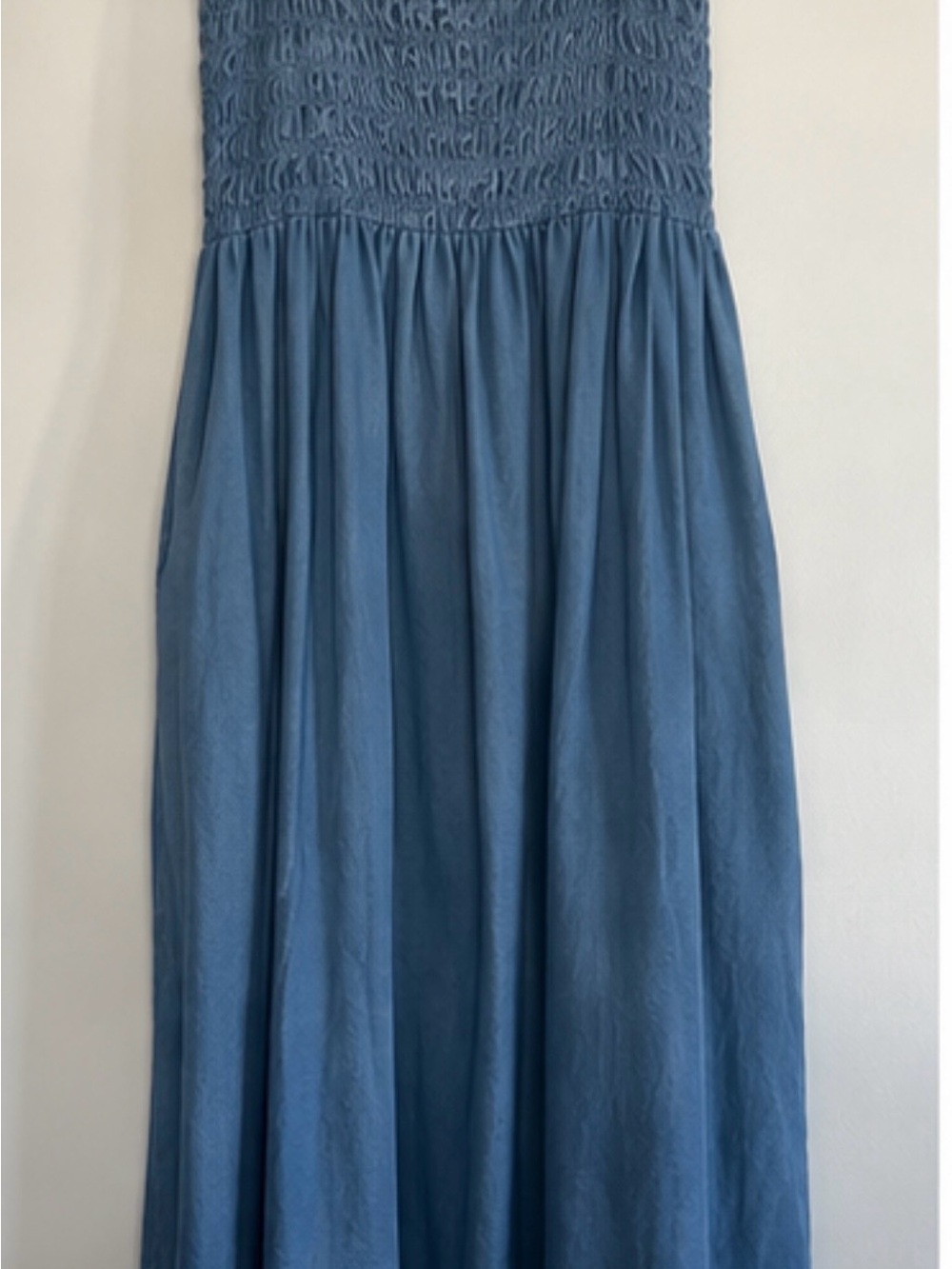 GAP Blue Smocked Maxi Dress Size Medium